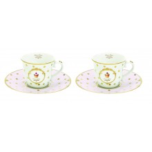 Кт/2 чаши 0.08l еспресо с чинии с мъфини Dots&cupcakes